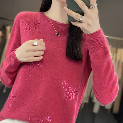 Colorful Floral Crew Neck Sweater
