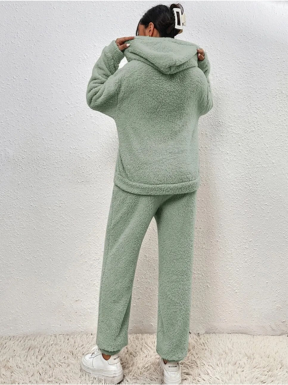 Soft Plush Hooded Onesie Loungewear for Relaxation