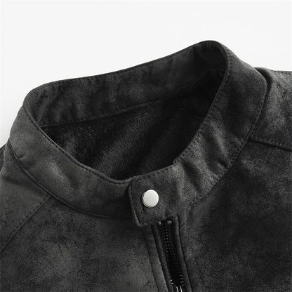 Rugged Biker Leather Jacket