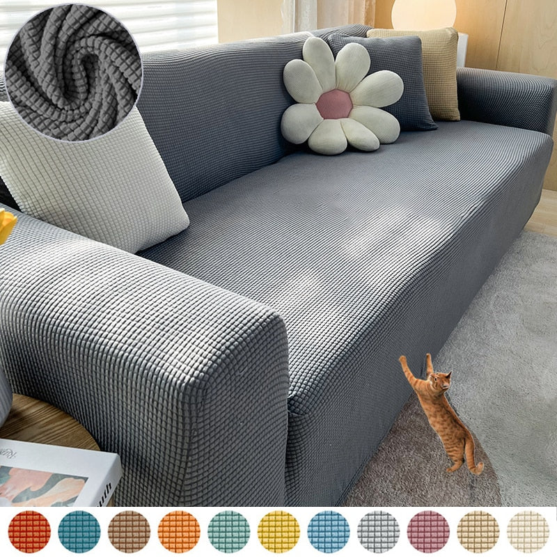 Fitted Elastic Couch Slipcover Anti-Slip Furniture Protector