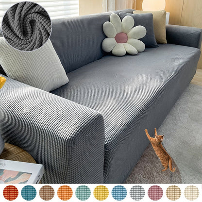 Fitted Elastic Couch Slipcover Anti-Slip Furniture Protector