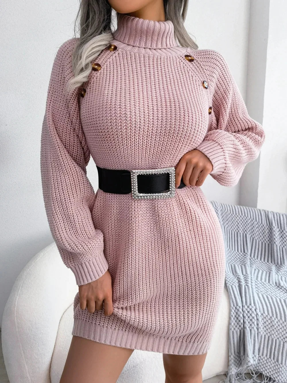 Cozy Cable Knit Dress