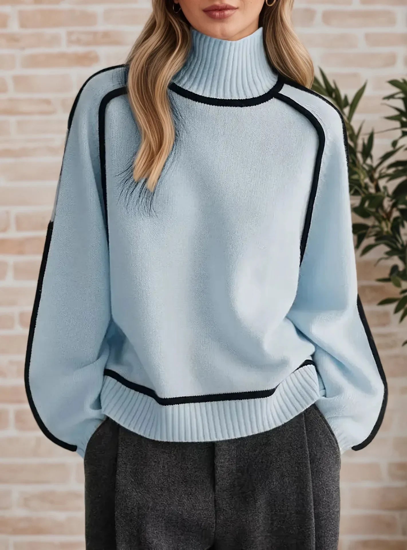 Luxurious Red Crew Neck Sweater