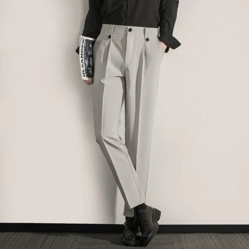 Comfortable Fit Men's Straight Leg Cotton Pants - Nocini