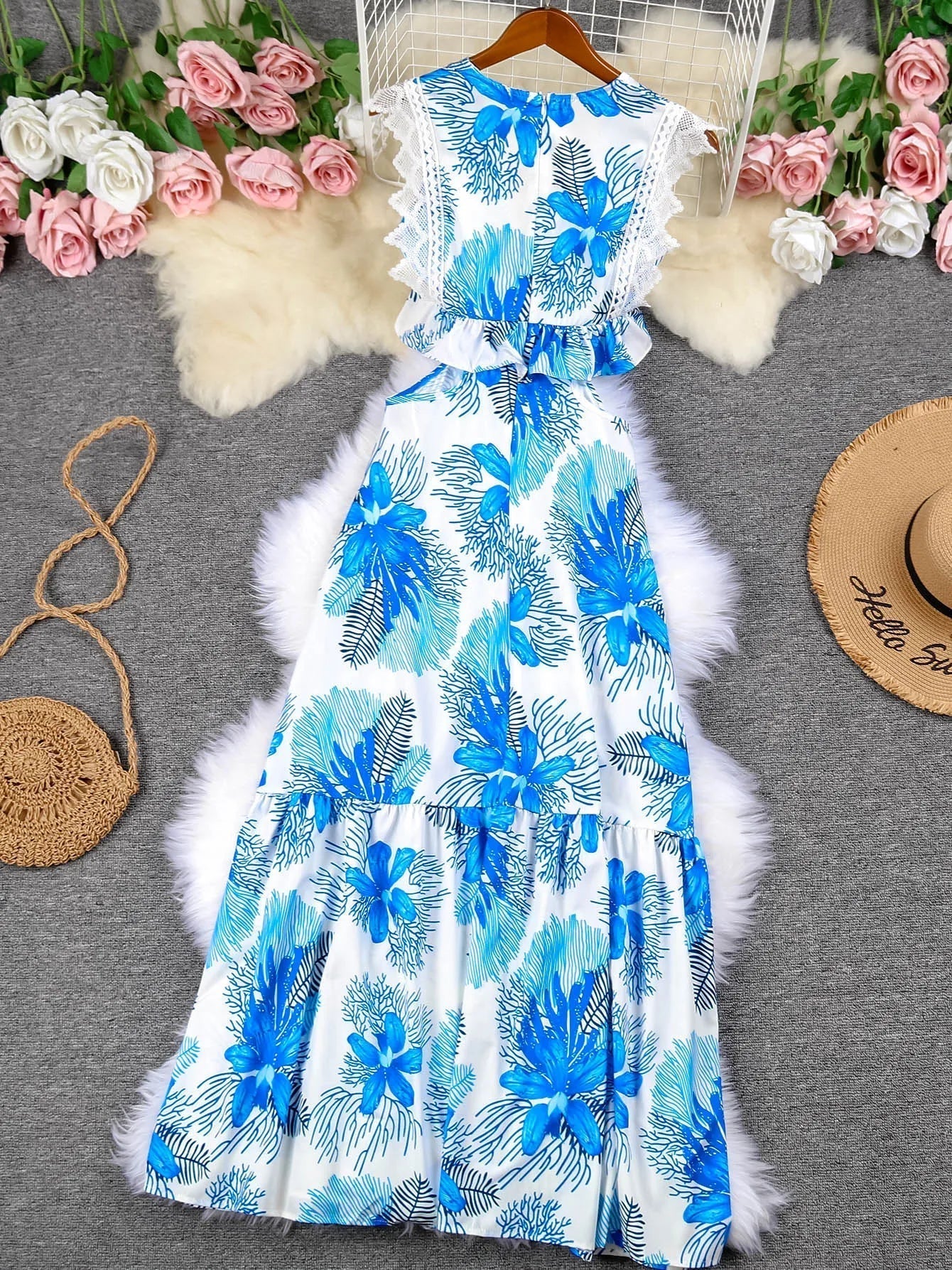 Elegant Strapless Lace Formal Party Dress