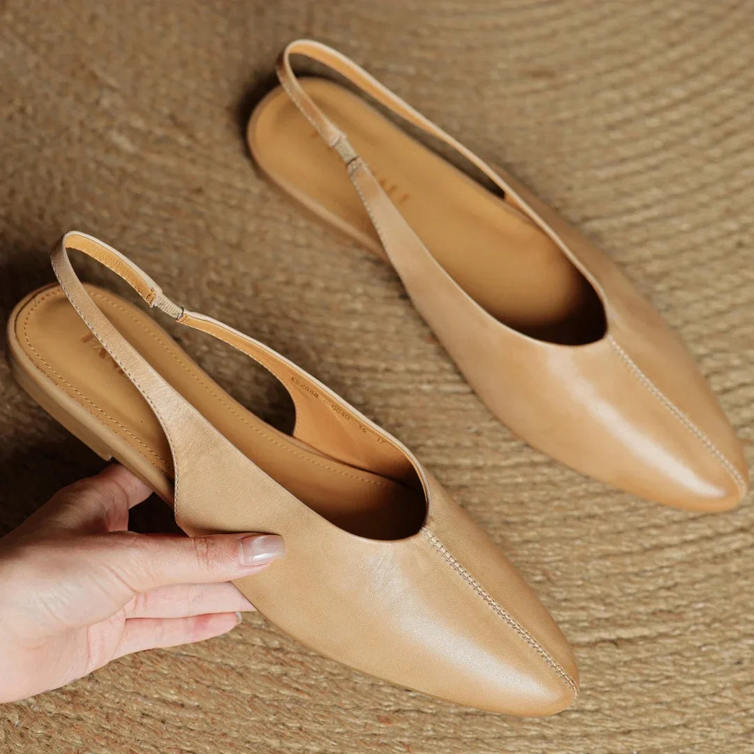 Elegant Pointy Toe Slip On Flats