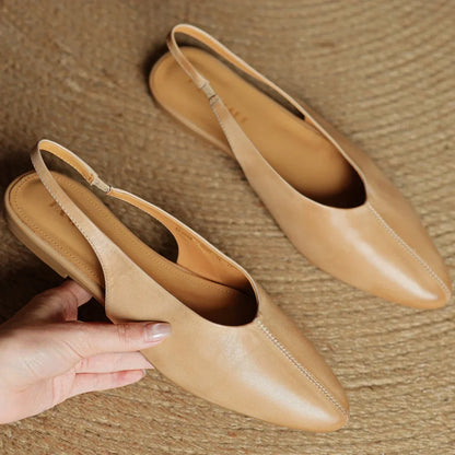 Elegant Pointy Toe Slip On Flats