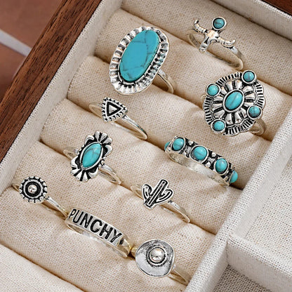 Classic 10-Piece Cowboy Ring Set