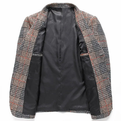 Classic Checked Blazer Jacket