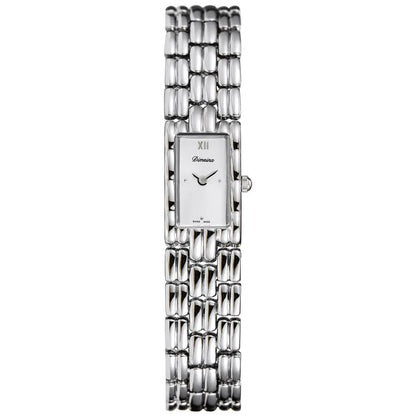 Elegant Rectangular Watch with Link Band
