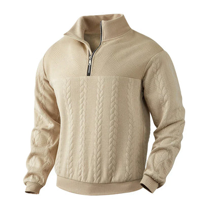 Casual Loose Fit Cable Knit Sweater - Nocini