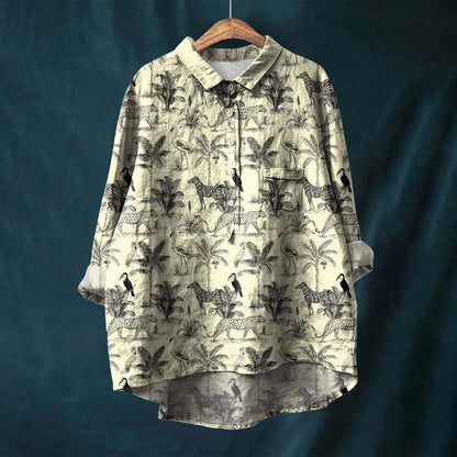 Floral Pattern Women's Blouse - Nocini