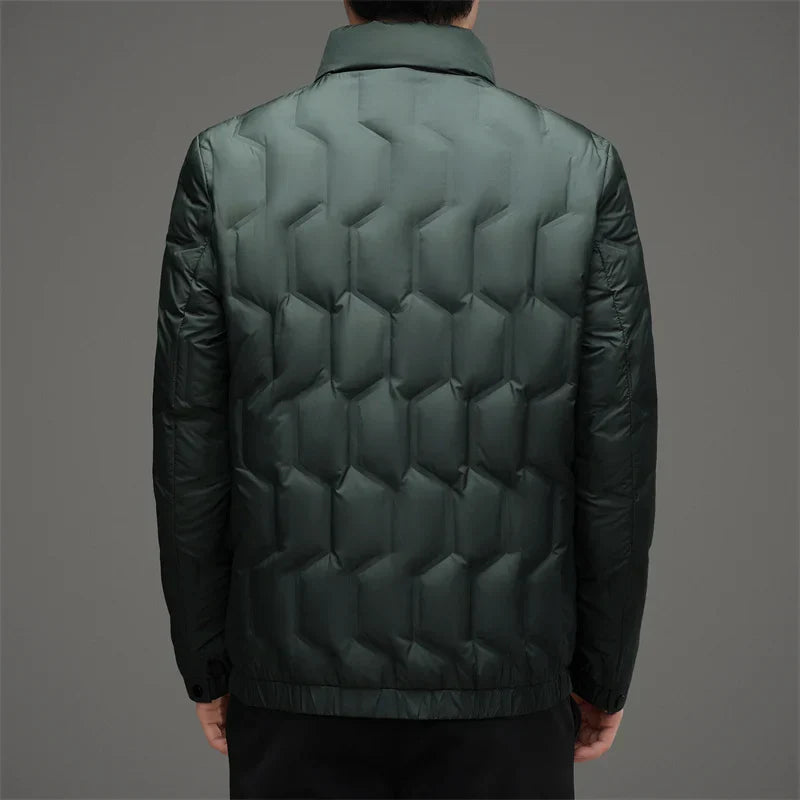 Warm Quilted Puffer Coat with Zip Front