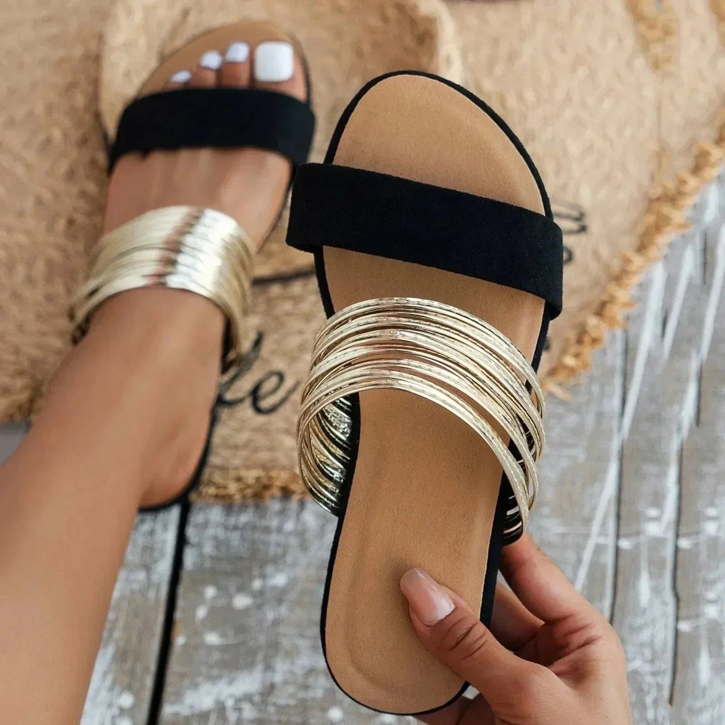 Comfortable Womens Double Strap Summer Sandals - Nocini