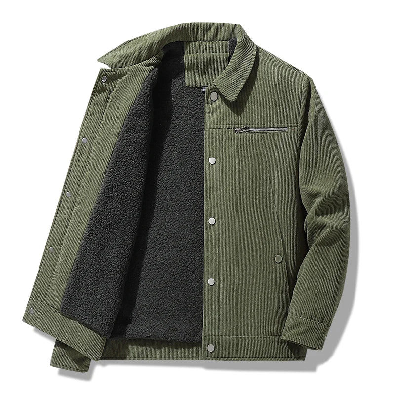 Textured Cotton Button Jacket