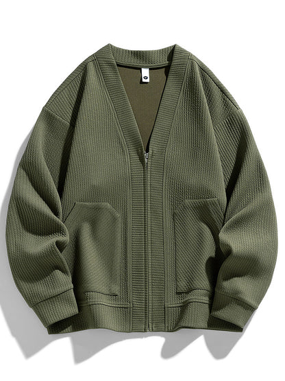 Large Zip Up Sweater Coat