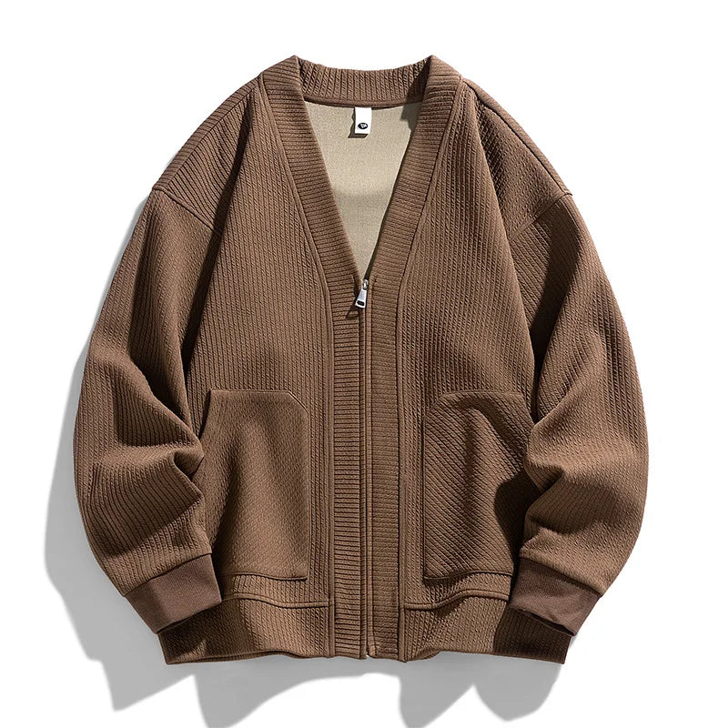 Casual Fit Zip Up Sweater