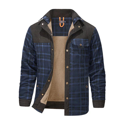 Cozy Plaid Button Down Fleece Jacket