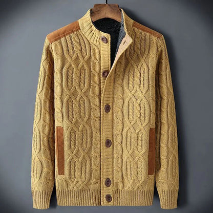 Classic Button Front Crew Neck Cardigan Sweater