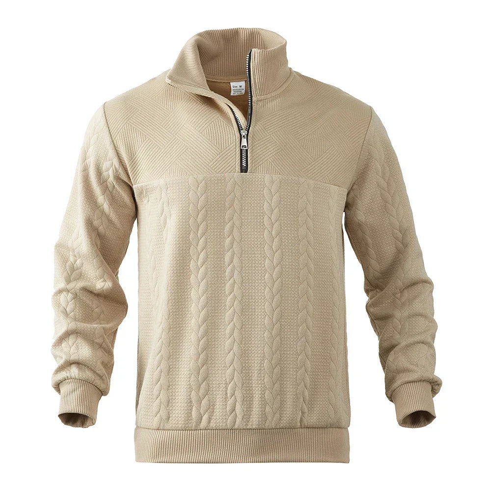 Casual Loose Fit Cable Knit Sweater