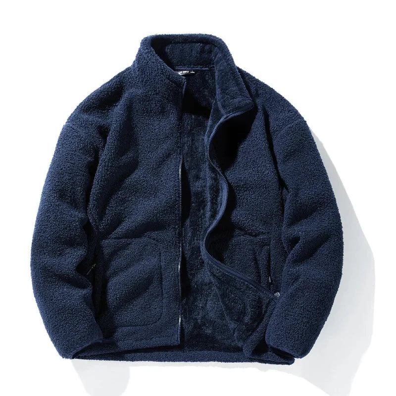 Casual Full Zip Men's Hip Length Jacket - Warm & Practical