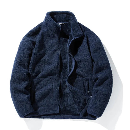 Casual Full Zip Men's Hip Length Jacket - Warm & Practical