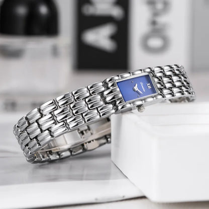 Classic Silver Rectangular Watch