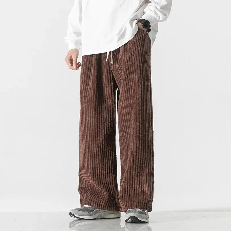 Relaxed Fit Men's Ribbed Jogger Pants