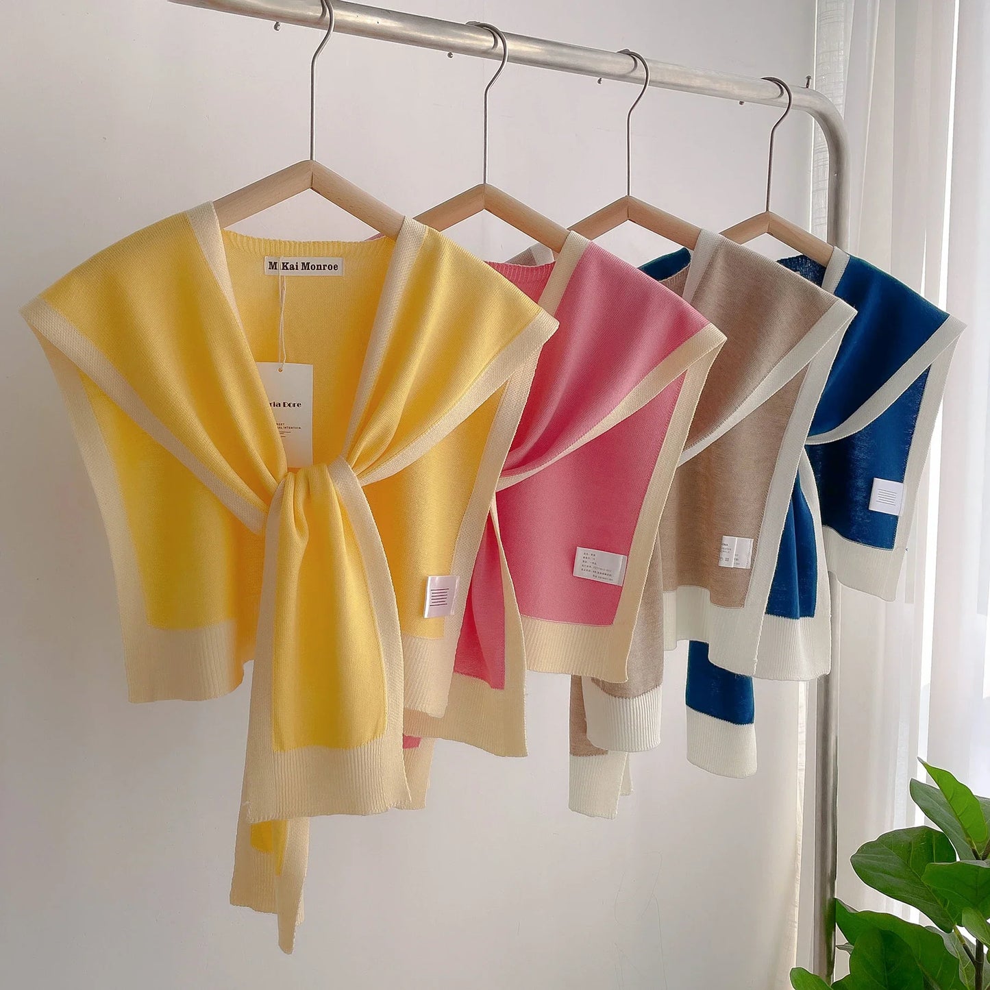 Colorful Knit Wrap Shawl