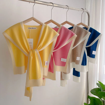 Colorful Knit Wrap Shawl