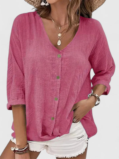 Elegant Women's Button Blouse