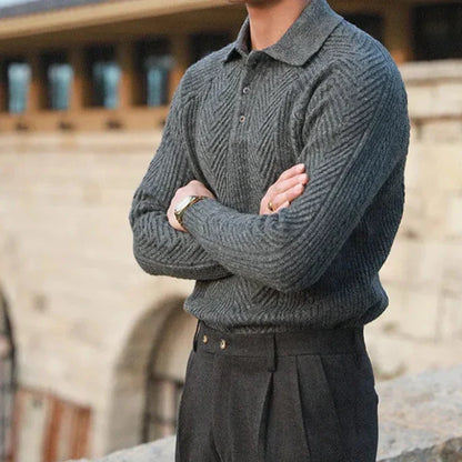Classic Fit Knit Polo Shirt