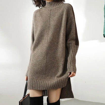Comfy Large Knit Sweater Dress - Nocini