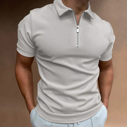 Men's Classic Fit Quarter Zip Polo Shirt
