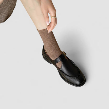 Comfortable Wide-Toe Mary Jane Flat Shoes