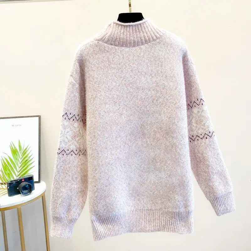 Cozy Winter Snowflake Pullover Sweater