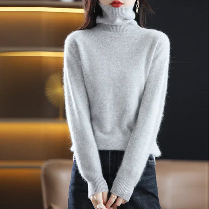 Soft Women's Cashmere Crew Neck Knit Sweater