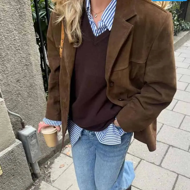 Classic Brown Leather Jacket