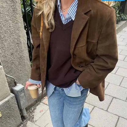 Classic Brown Leather Jacket