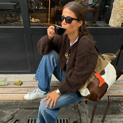 Stylish Button Front Open Cardigan