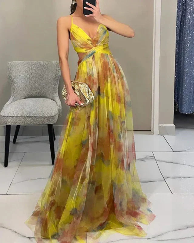 Ladies Elegant Long Sundress with Sleeveless Style