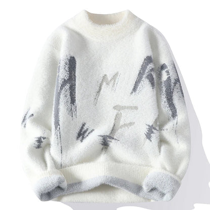 Large Crew Neck Graphic Sweatshirt