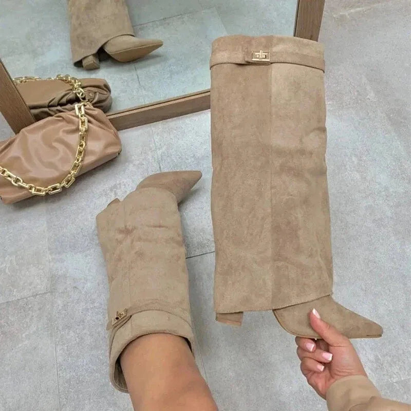 Fashionable Women's High Heel Knee Boots