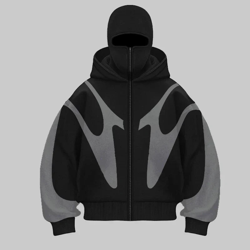 Warm Fleece Face Mask Hoodie