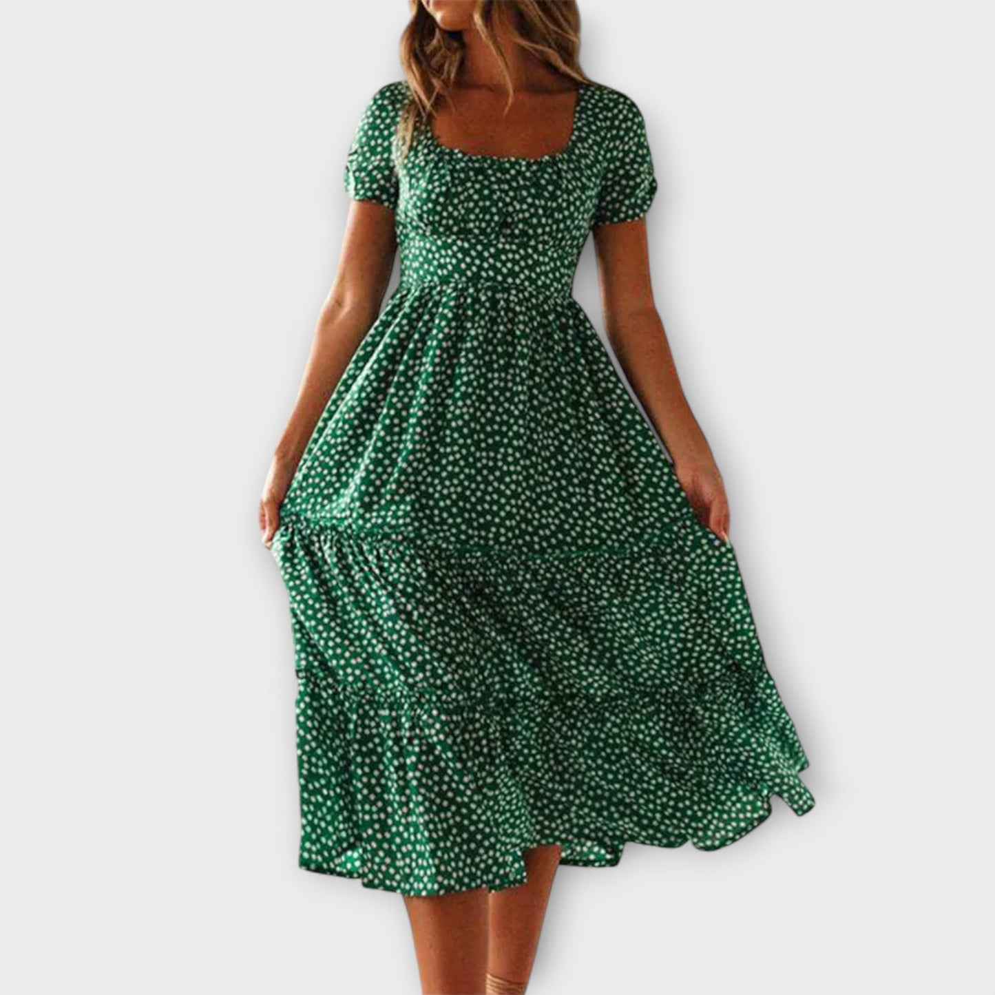 Elegant Flower Long Sleeve Party Dress