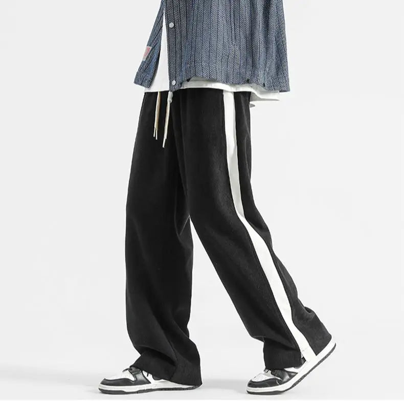 Comfortable Corduroy Jogger Pants with Side Stripes