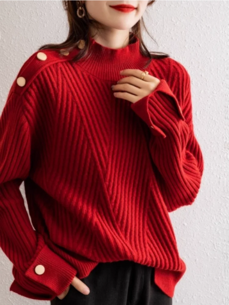 Comfortable Fit Crew Neck Sweater - Nocini