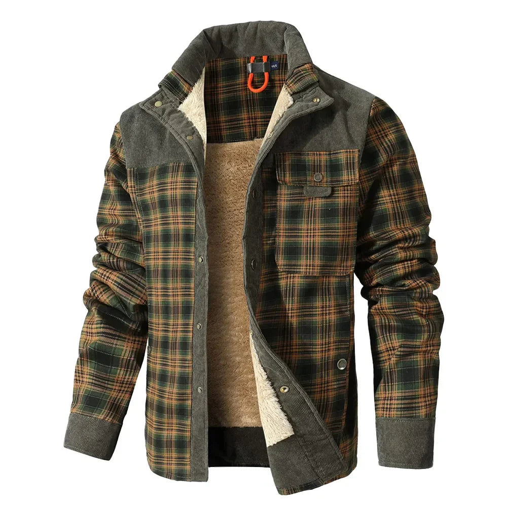 Comfortable Plaid Fleece Shirt Jacket
