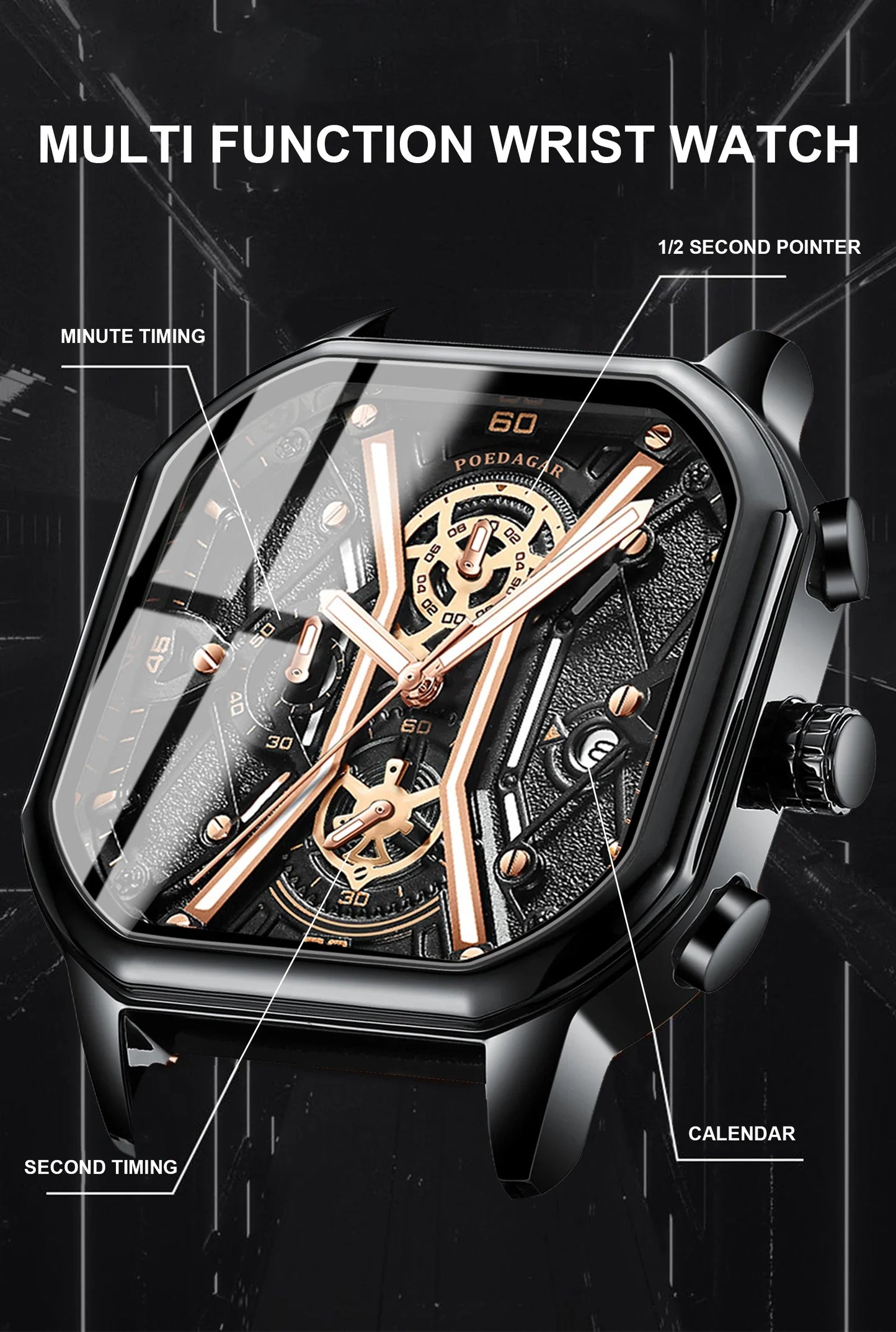Trendy Skull Chronograph Watch