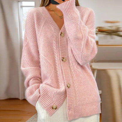 Classic Cozy Cable Knit Cardigan
